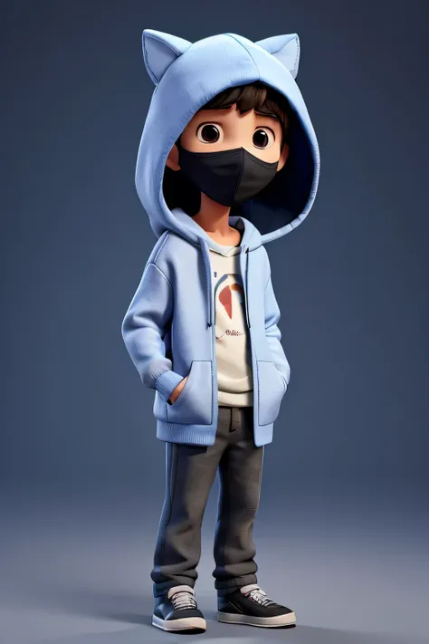 boy wearing hoodie, no face