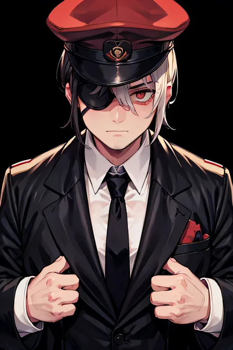 mobster，Maniac，Wearing a single eye patch，soldier