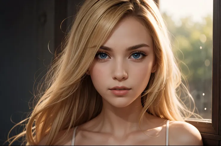 (best quality,8k,high resolution,masterpiece:1.2)，digital artwork，a girl，delicate face，delicate eyes，mi blonde hair，long straigh...