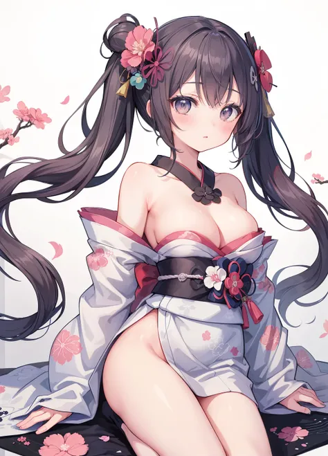 (masterpiece、Highest quality、Highest quality、Official Art、Beautiful and beautiful:1.2)、(One girl:1.3)Hatsune Miku、Twin tails,Beautiful breasts, Katsushika Hokusai, Ink Painting, Wait for the sexy warrior, Pretty face, Delicious company, A captivating sight...