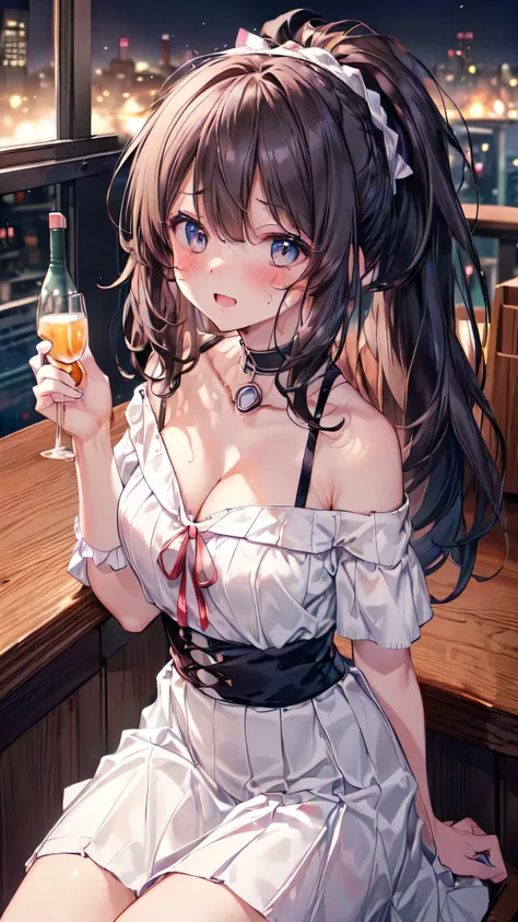 (Ultra-high resolution of the highest quality, masutepiece, Best Quality, 8K, Super Detail, Best Quality:1.3), (Anatomically correct:1.3), (1 Girl), (small breasts), (looks like junior high school student:1.6), (blush face:1.6), (short black wavy hair), (p...