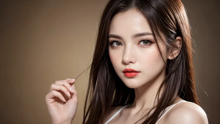 (8k, Ultra-high resolution, The best masterpiece, best quality:1.2), Very detailed, Complete Solution, (actual, actual photo: 1.37), portrait, Half Body, focus on eyes, HD RAW photos, career arrest, High quality and beautiful, 超高清 8k 影像照片, Volumetric light...