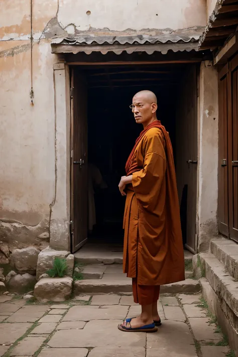 In an ancient village, a Buddhist monk is spotted by a prostitute.