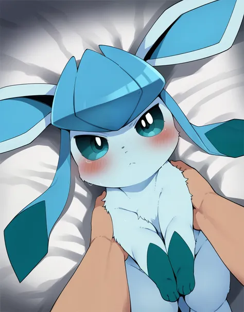 dagasi, body fur,  score_9, score_8_up, score_7_up, score_6_up, source_anime, rating_safe, glaceon, pokemon, furry female, pov,