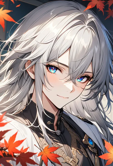 Serious Star Rail Blade,Miyabi、 Calm, detailed, Beautiful Face, Calm atmosphere, View your audience, An interesting configuration, whole body, Between Windows, masterpiece, Highest quality, 1 male, Adult, good looking, expensive, finely detailed eyes and d...