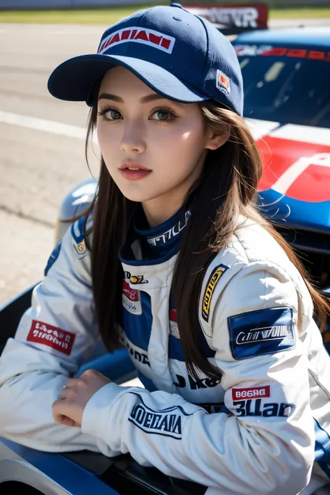 Beautiful racing driver