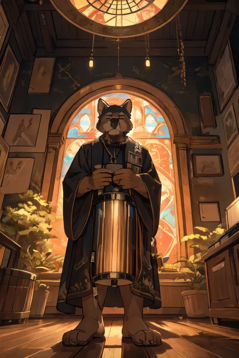 (((barefoot furry character, full body, cinematic setting, furry male, plantigrade))) 

this is my church
this is where i heal m...