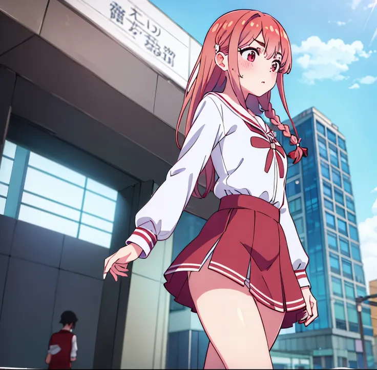((1girl)),((alone)), Sumi sakurasawa,(masterpiece), (best quality), (ultra detailed), (best illustration), (best shadow), (absurdities), sharp focus, cowboy shot , dynamic posture looking at the viewer, small breasts, narrow waist, wide hips, wide thighs, ...