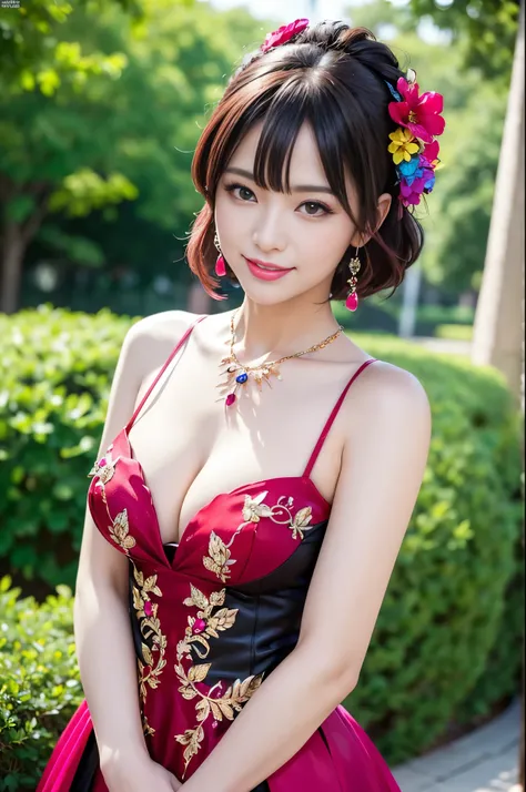 (masterpiece:1.4), (best quality:1.4), ultra high res, ultra high resolution, ((detailed facial features)), HDR, (realistic, photorealistic, photo-realistic:1.37), full body Esbian, sexy Japanese model, (-anime), vivid colors, ((vivid colors multicolor (re...