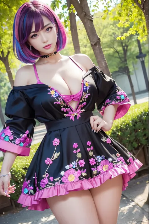 (masterpiece:1.4), (best quality:1.4), ultra high res, ultra high resolution, ((detailed facial features)), HDR, (realistic, photorealistic, photo-realistic:1.37), full body Esbian, sexy Thai model, (-anime), only 1 model, vivid colors, ((vivid colors mult...