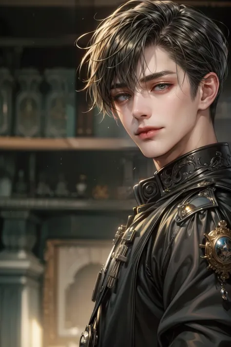 (masterpiece, top quality, best quality, official art, beautiful and aesthetic:1.2), boy, handsome, perfect details, highest detailed, (perfect face), shiny skin, HDR, extremely detailed surroundings, detailed background 