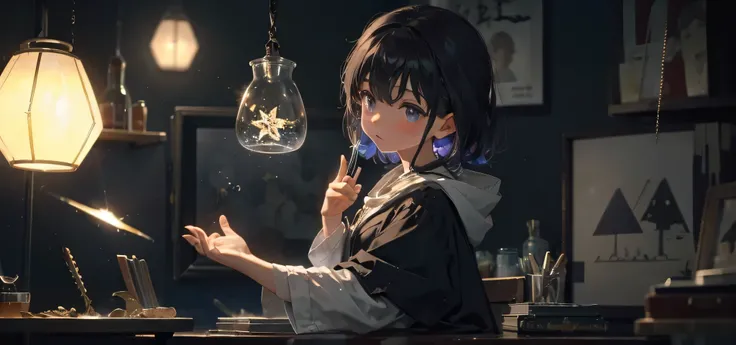 girl、magic使い、experiment、magic、Glass、dark