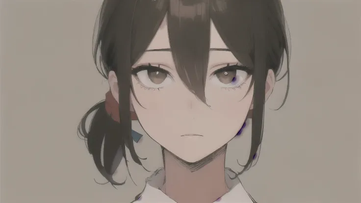 (masterpiece, high quality:1.4), break,
One girl, Teen, alone,(Medium Hair:1.2), (Low Ponytail:1.25), Brown Hair, Hair between the eyes, Tight waist, Brown eyes, break,
White shirt、super fine illustration,(((beautiful fine hair))),(((beautiful fine face)))...