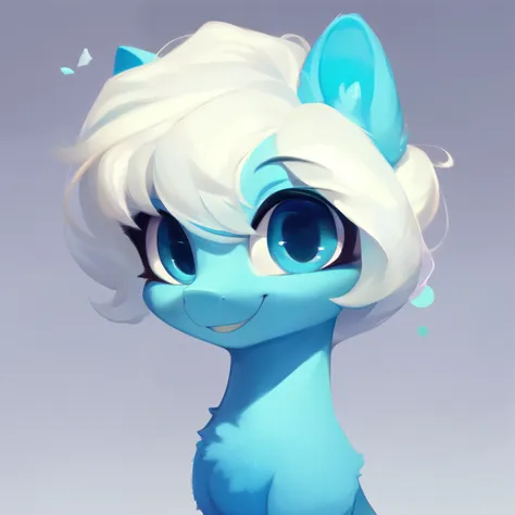 rating_safe, score_9, fluffy, feral pegasus pony,bad，round cute face,very (((lightblue body))), (((white short hair))) smooth an...