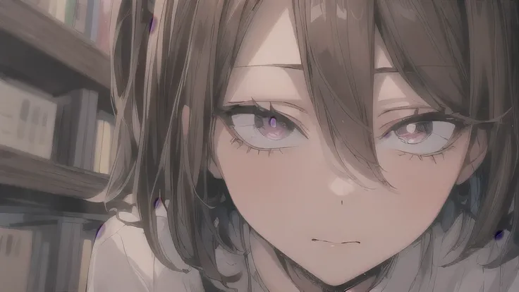 (masterpiece, high quality:1.4), break,
One girl, Teen, alone,(Medium Hair:1.2), (Low Ponytail:1.25), Brown Hair, Hair between the eyes, Tight waist, Brown eyes, break,
White shirt、super fine illustration,(((beautiful fine hair))),(((beautiful fine face)))...