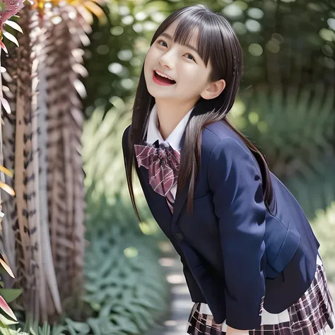 (Highest quality, masterpiece:1.2), Highest quality, High resolution, 1080P, 8k, height: 158cm, ((A noble, graceful and intelligent 14yo Japanese young idle who has a best proportion is laughing at me!: 1.5)), ((So sweet, very noble, neat, and pretty 14yo ...