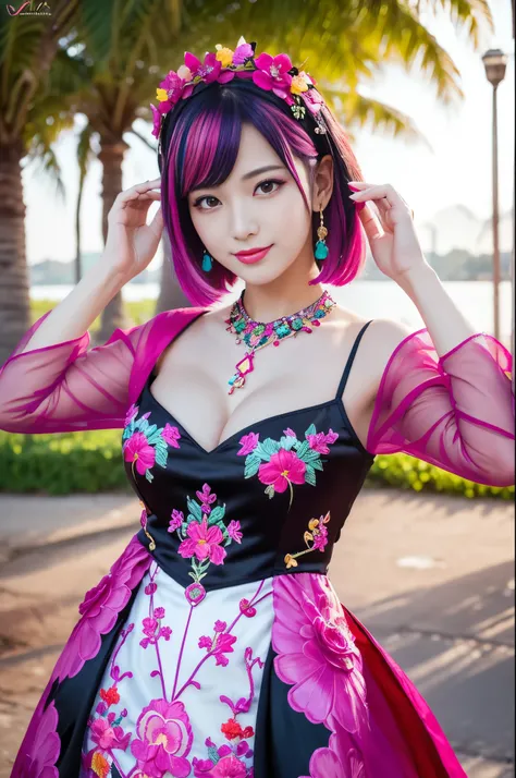 (masterpiece:1.4), (best quality:1.4), ultra high res, ultra high resolution, ((detailed facial features)), HDR, (realistic, photorealistic, photo-realistic:1.37), full body Esbian, sexy Vietnamese model, (-anime), only 1 model, vivid colors, ((vivid color...