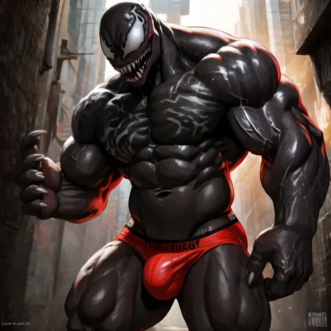 Venom , male , muscular , underwear