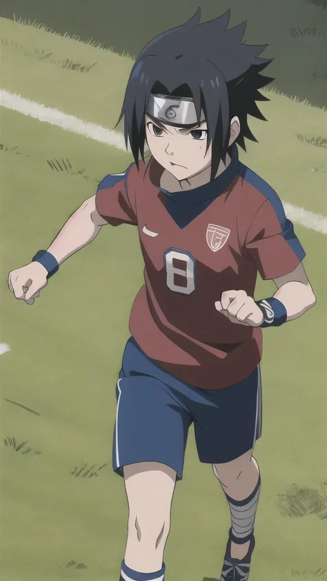 Sasuke, bodybuilder, muscle growth, muscle, soccer uniform, running, 11-year-old boys,