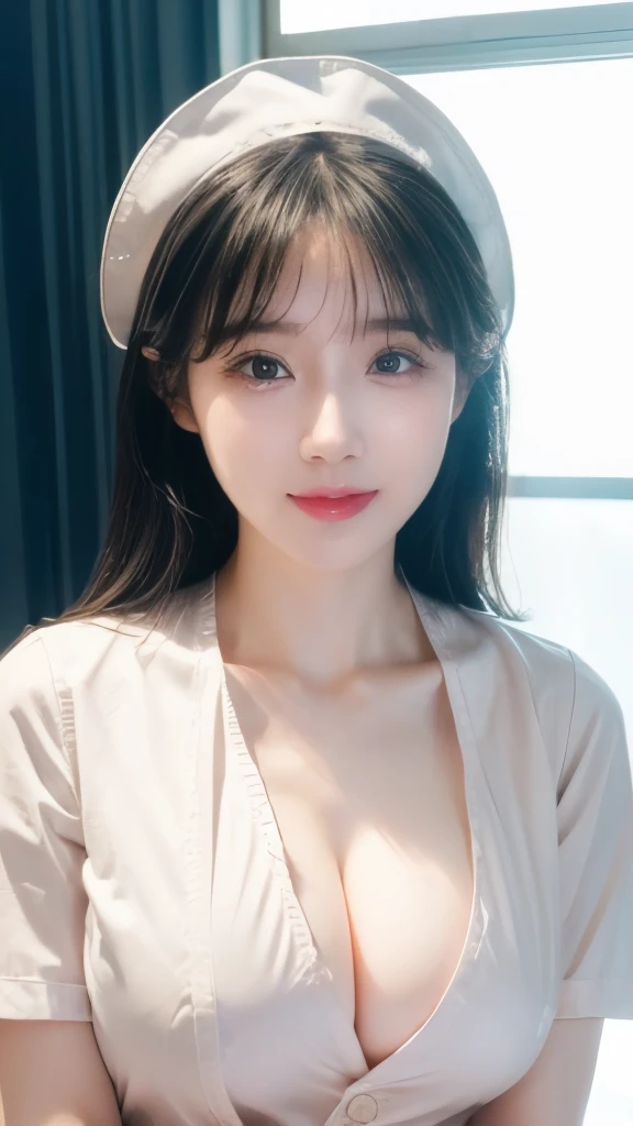 (photo Practical:1.4), (hyper Practical:1.4), (Practical:1.3), (Smoother lighting:1.05), (Improve the quality of lighting:0.9)、Natural light、Professional photos, Practical portrait,(1 female), Medium Length Hair, Beautiful face and eyes, Very cute face, Sm...