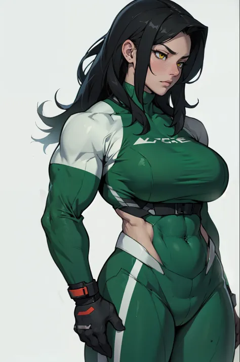 perfect female anatomy muscular girl big breasts empty eyes embarrassed black hair yellow eyes pale skin perfect female anatomy perfect female anatomy