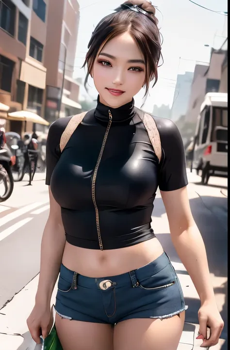 shining korean beauty with cybernetic arm,(transparent and revealing clothing:1.3, ),(cyber girl is、ride through a futuristic ci...