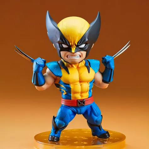 Wolverine, 1 hero, Chibi, cute, Deformation, Nendoroid, simple, (High Contrast, masterpiece:1.2),