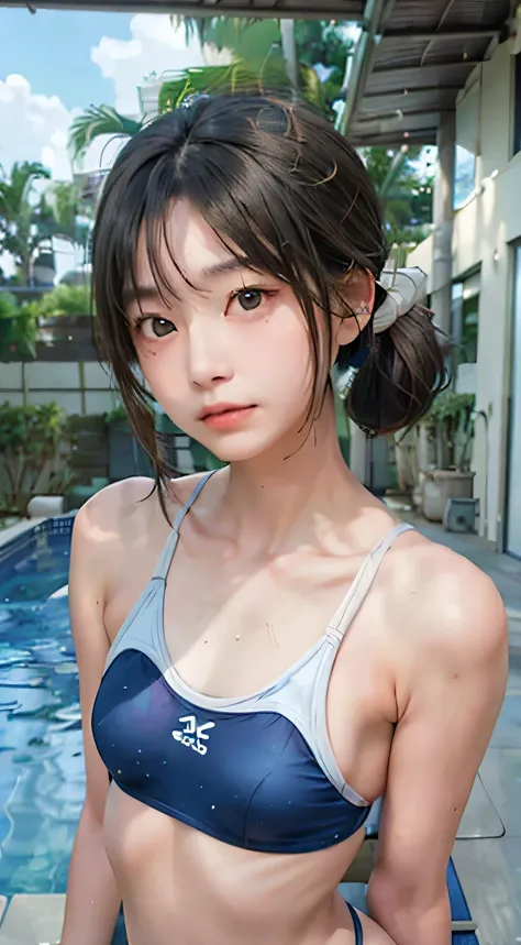 Highest quality, RAW Photos, Realistic, face, Incredibly beautiful girl, cute, length Hair,ponytail,Glasses,Written boundary depth, High resolution, Super detailed, detailed, Very detaileded, extremely detaileded eye and face, Sharp pupils, Realistic stude...