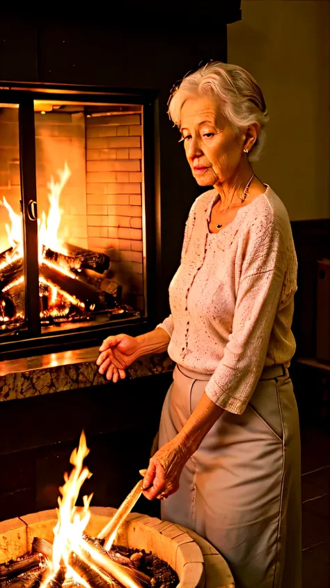 On the way she saw a fire. The old woman said to the fire "