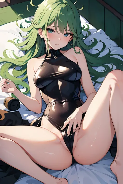 Tatsumaki, the sexiest possible, masturbating for the first time with her clothes a little transparent with white love fluid 