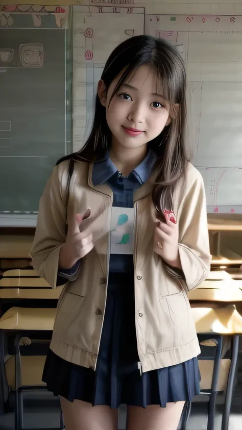 japanese、(smile)、(beautiful elementary school student:2)、pussy:2、cute outerwear、((((sexual:1.2))))