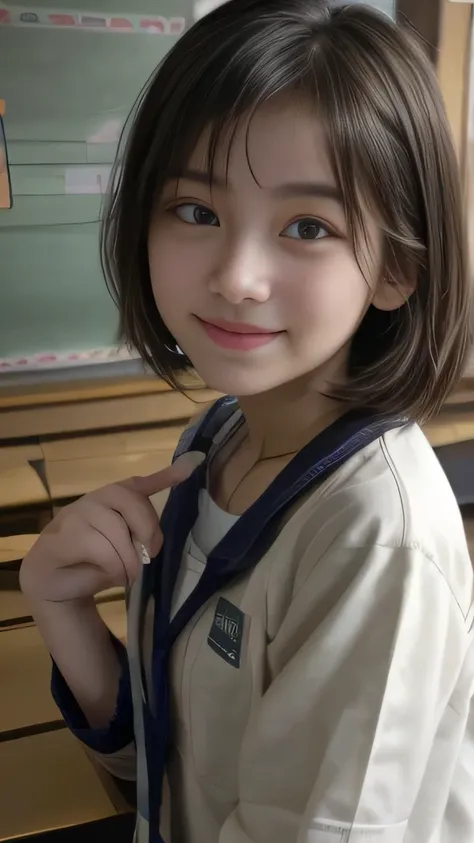 japanese、(smile)、(beautiful elementary school student:2)、pussy:2、cute outerwear、((((sexual:1.2))))