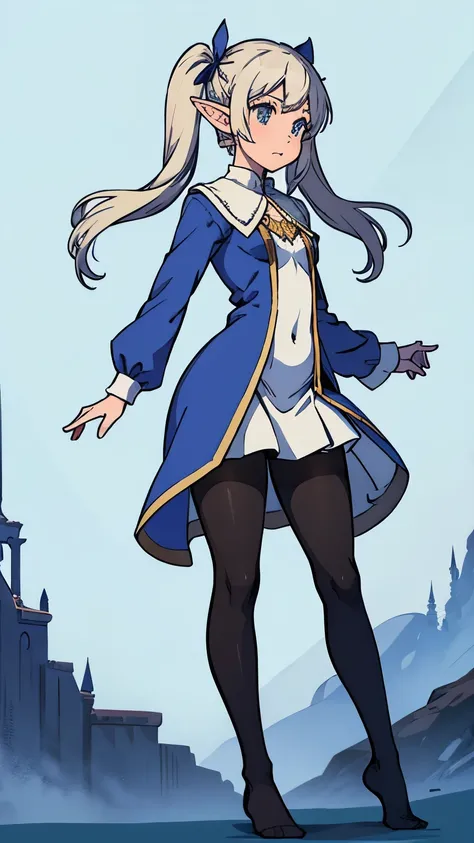 No shoes,Pantyhose,Wizard,Twin tails,Elf,upright