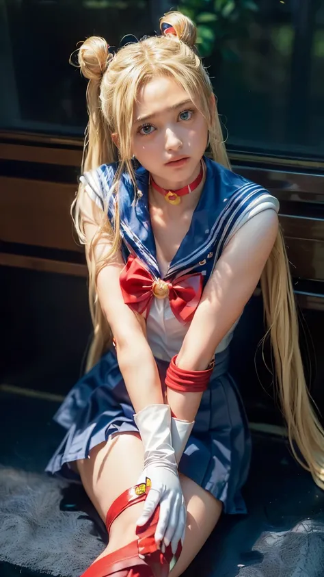 (masterpiece, best quality:1.2), (realistic, photo-realistic:1.4), RAW photo, high resolution, extremely detailed, intricate details, realistic and sharp details, cinematic lighting, portrait, frontal photography, (sailor moon, tsukino usagi, aausagi), sol...