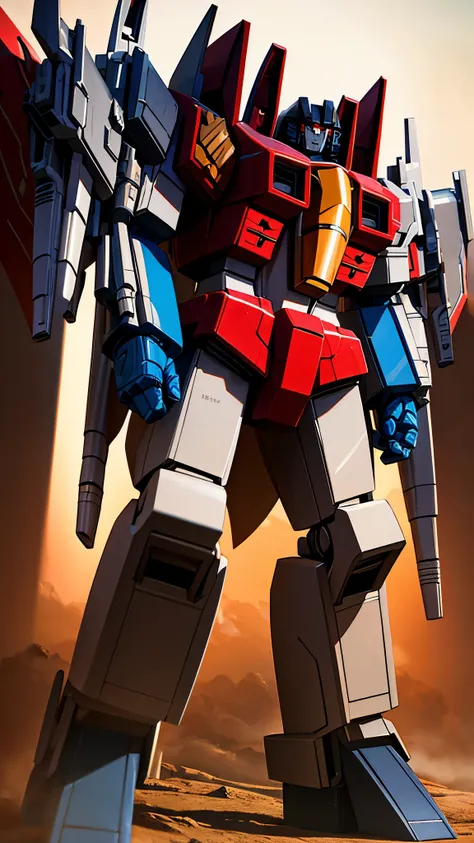 masterpiece,solo, volumetric lighting, best quality, intricate details , autobot, full body, glowing eyes, insignia, machinery, mecha, no humans, robot, solo, clenched hand,in expressway,realistic,holding weapon,