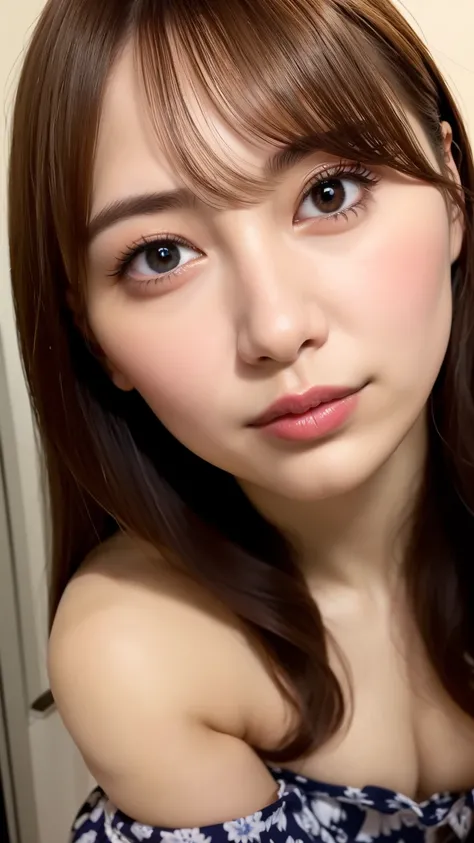 Beautiful Japanese actresses,flying debris,,Award-winning photo, Very detailed, Close your eyes, Nose and mouth,Face Focus, Extreme close up of face、 Age 35,Symmetrical face,Realistic nostrils、Angle from below、Elongated C-shaped nostrils NSFW,(Sharp Nose)S...