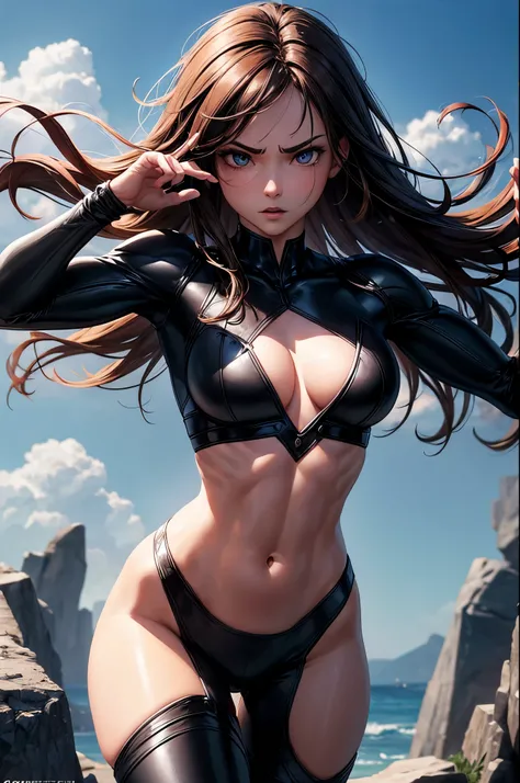 8k,Brown-haired ethnic female demon slayer,Super Beauty(Like the real thing),Sexy Demon Slayer Costumes,Toned Up, Muscular body,Perfect Anatomy,charm,Volume measurement,Body balance,Digital single-lens reflex camera, Soft lighting, Detailed Background, Wri...