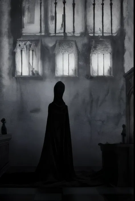 mary statue, spiritual eerie creepy picture, (((faceless people dark))), hooded figures, creepy and dramatic atmosphere, creepy mary at the sepulchre, mourning family, greek dark ritual myth, ghostly figures, dark entities, eerie spiritual grainy, spirits ...