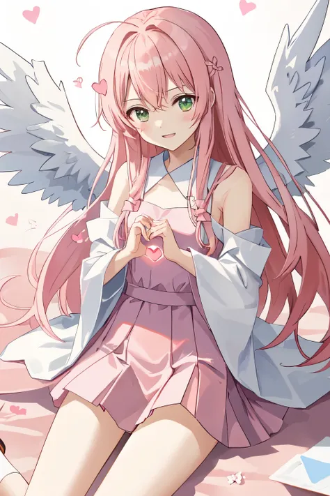 1_girl, (anime, kawai:2), (masterpeice, best_quality, clean:1.5), (sky_background:1.2), (cute, cute_smile, wholesome, young:1.8), (delicate, extremely_delicate, beautiful, thin:1.5), (girlfriend, angel:1.8), (green_eyes, simple_eyes:1.8) (long_hair, blond_...