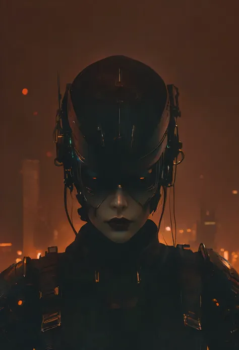 Spectacular artistic fusion, Remnants from the underworld, grim sagas, futuristic Lovecraftian cyberpunk, shadow world super future soldier, tactical black ops mercs, unnerving soldier girl (menacing), ((beautifully Macabre machines)), ominous looks, agent...