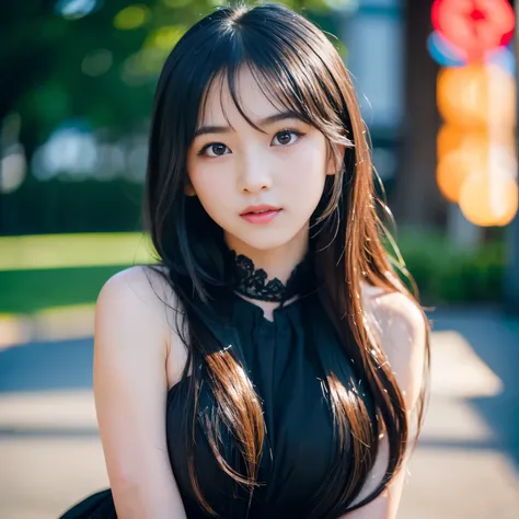 (Best-quality, Masterpiece, Ultra-High-Resolution, (Photorealistic:1.4), Raw Photo, depth of field, professional lighting, perfect anatomy, extremely details), (1girl, 15-years-old, the most famous Japanese idol), (((((extremely sexually))))), wearing casu...