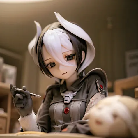 Made in Abyss 2 Meter Ozen, Beautiful attention to detail, Beautiful lip detail, Highly detailed eyes and face, Long eyelashes, Finely crafted mechanical body, device, pipe, wire, Highly detailed metal parts, Advanced Technology, Futuristic, Cool metallic ...