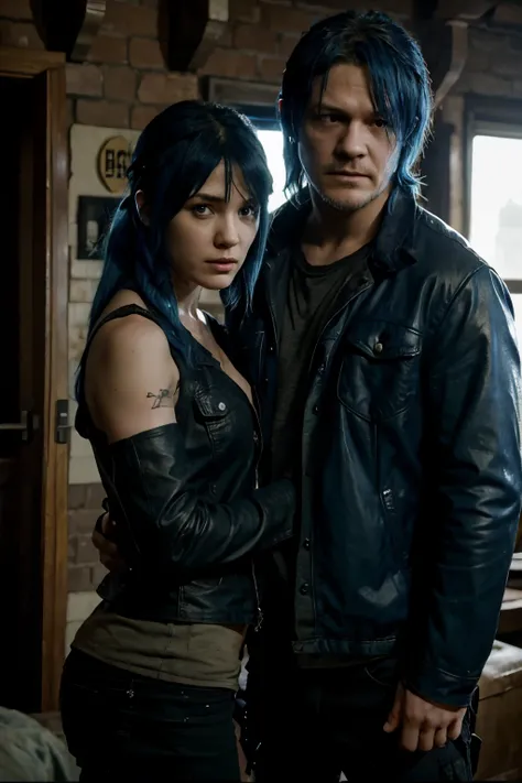 spawns Daryl Dixon surviving with a blue-haired girl