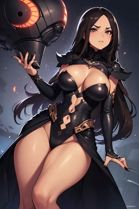 Full body, sexy woman, hispanic, (hyper realistic), (highest detailed), (masterpiece), (best quality), (high resolution), (sharp focused), (wallpaper), (intricate detail), (tanned skin:1.2), mexican, (wavy dark hair:1.1), dressed as a (sexy sith lord:1.2),...