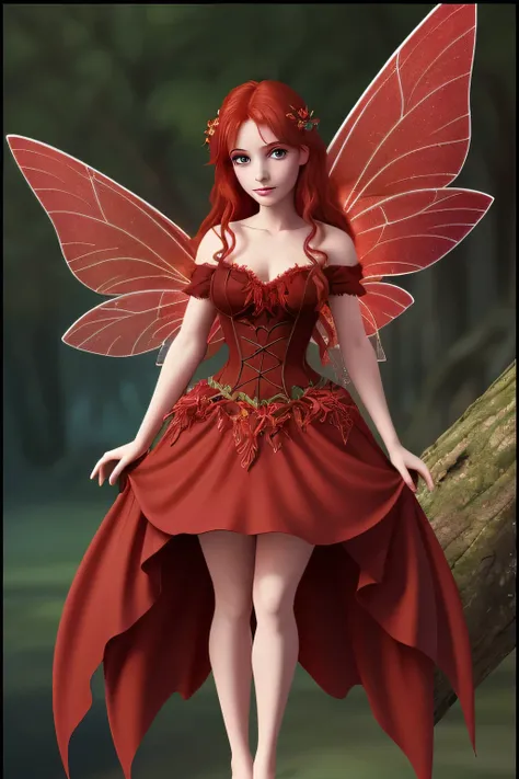 Red animated fairy color 255 HD