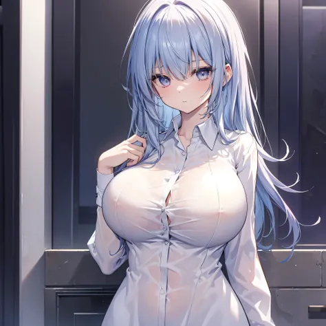 4K,High resolution, (Highly detailed CG,8k,wallpaper)、One Teenage Woman,(((Slender,Upper Body,tall,Big Breasts,torso is long,(Dress shirt)))),(Clean detailed eyes),(Huge breasts),(Huge breasts),(Huge breasts),(Huge breasts),(((Huge breasts))),(Super Breast...