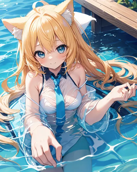 (highest quality, masterpiece: 1.2), (solo), anime coloring book, 4k quality, 
subject
(((girl))), blonde hair, cat ears, cat ta...