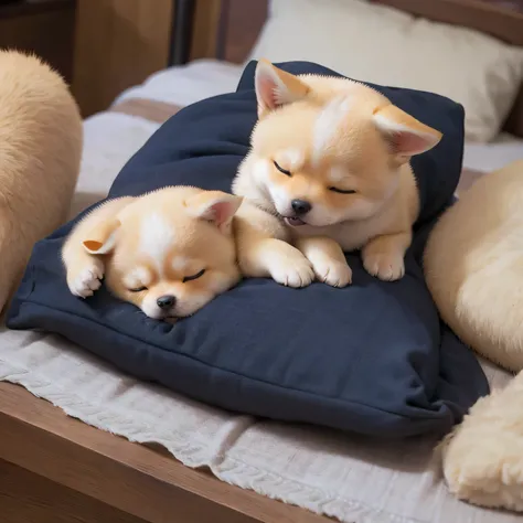 Shiba Inu Girl、Sleeping in bed