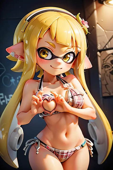 score_9, score_8_superior, score_7_superior, score_6_superior, masterpiece, Perfect quality, Perfect lighting, Browsing Caution,
school environment, Solo Girl, Smiling Splatoon girl, pretty girl, blush, superiorper body shot,
Long white tentacle hair, Gold...