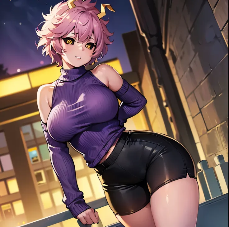 ((1girl)),((alone)),mina ashido,(masterpiece), (best quality), (ultra detailed), (best illustration), (best shadow), (absurditie...